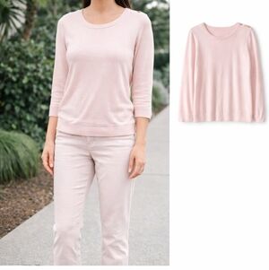 Jones New York Pink Cardigan with Gold Buttons